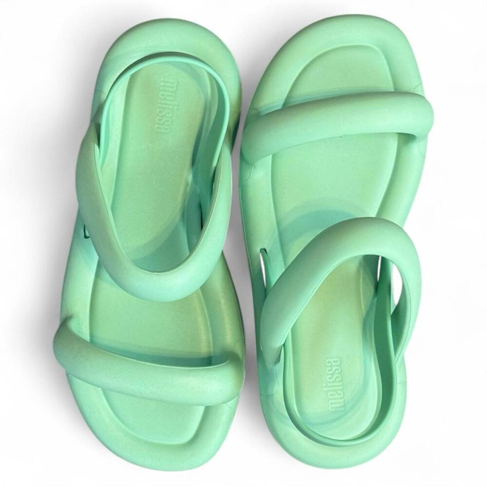 Melissa Free Mint Green Puffer Jelly Slingback Sandals Shoes Slingback Size 6 - Picture 4 of 8